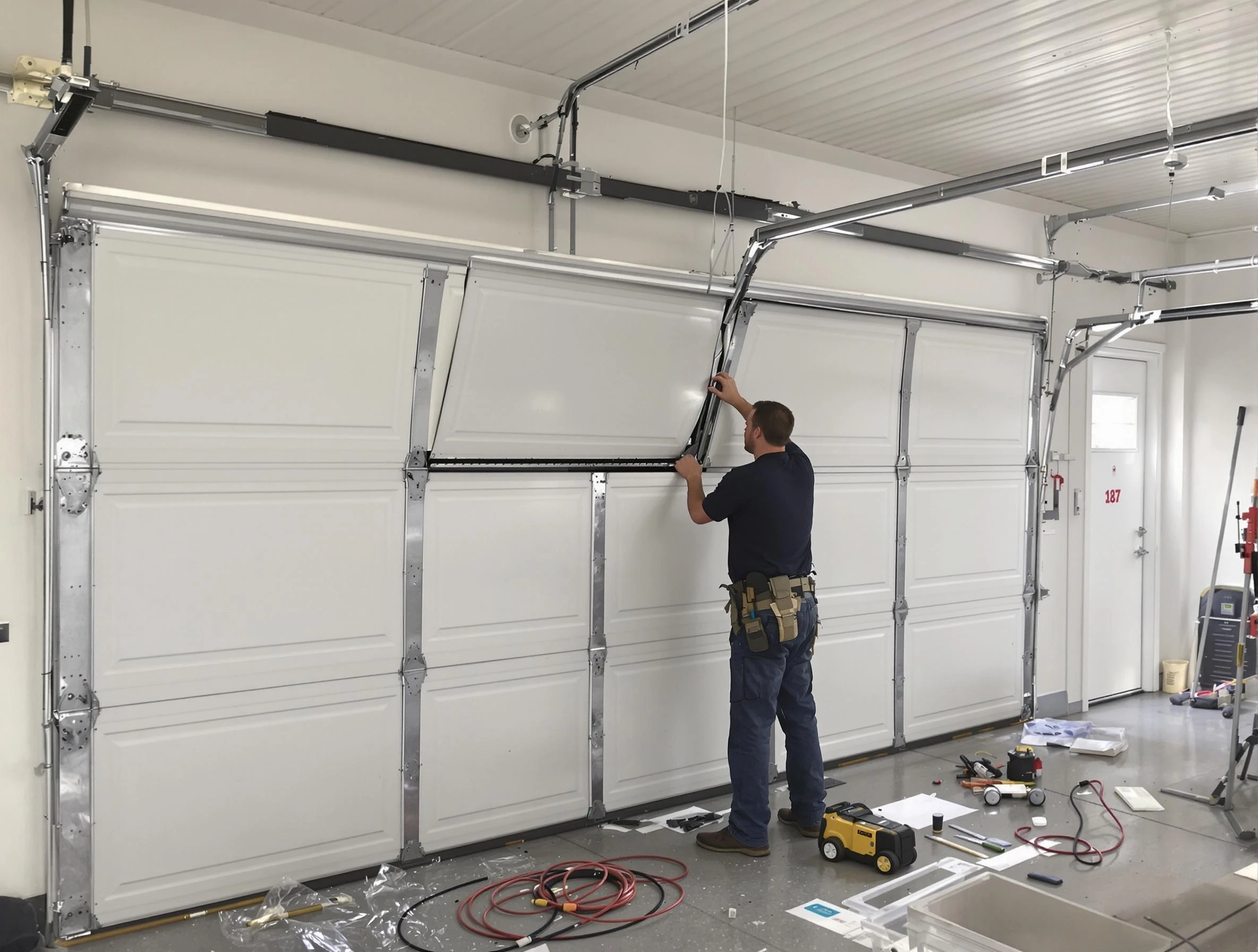 Garage Door Section Replacement in Methuen Town