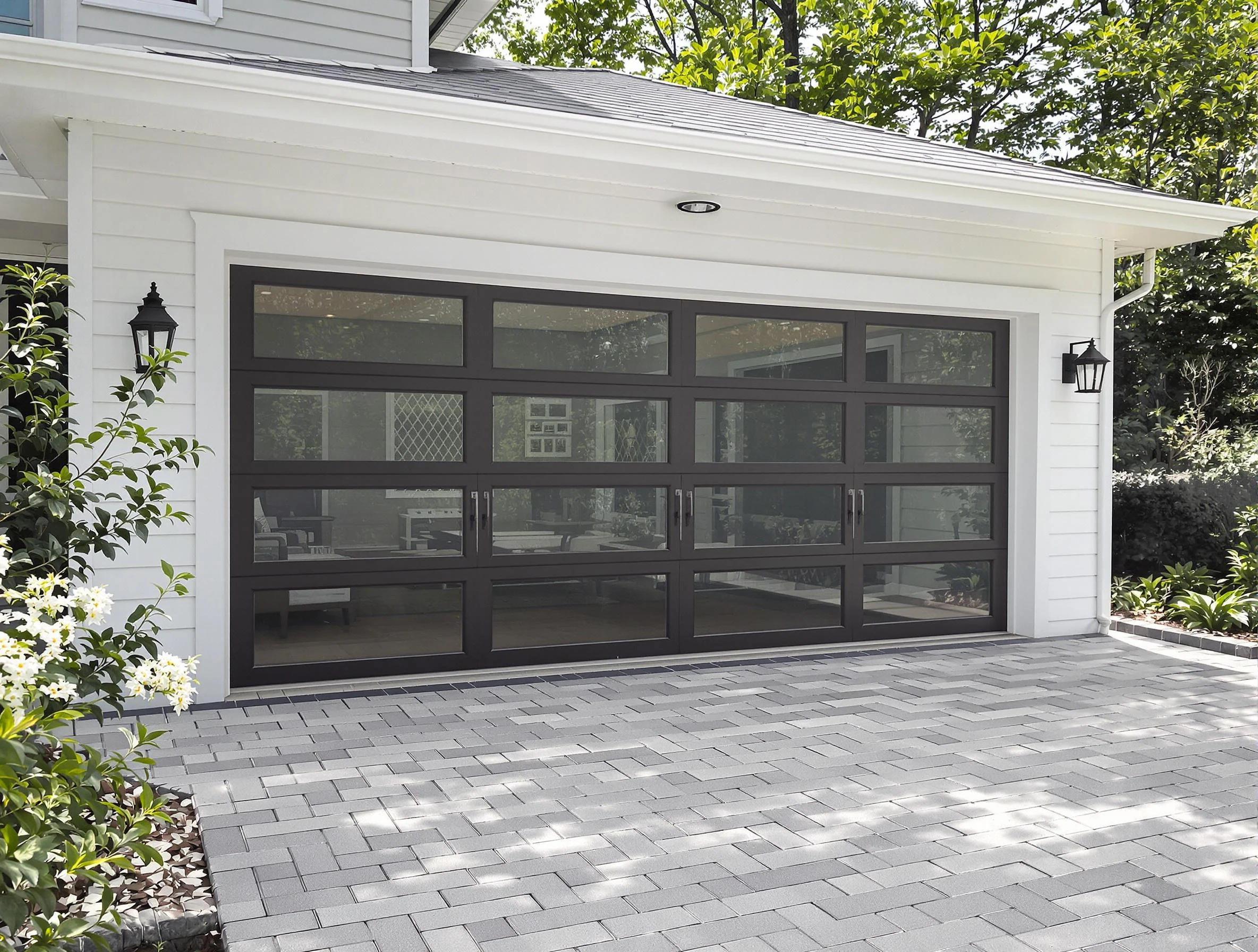 Methuen Town Garage Door Repair design specialist presenting custom garage door options to Methuen Town homeowner